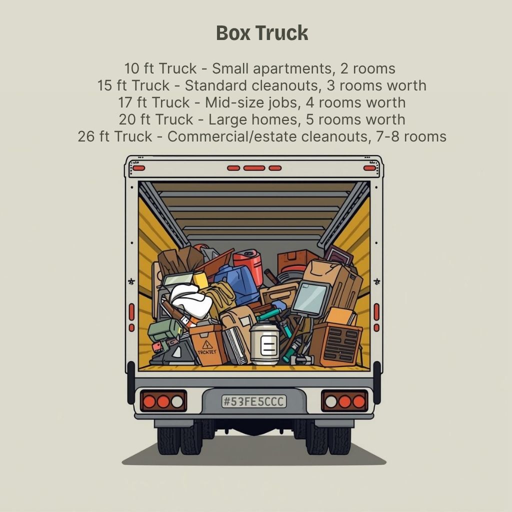 Dallas commercial box truck for large scale junk removal and construction debris hauling services